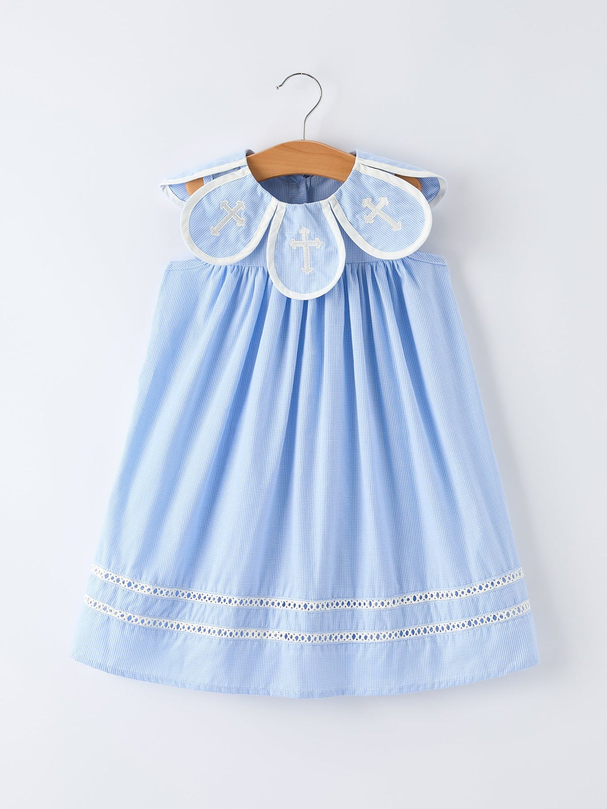 Blue Petal Peter Pan Collar Dress for Little Girls - The Palm Beach Baby Rylee Faith Designs