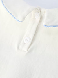 Little Smocked Bluer Embroidered Crosses Toddler Set - The Palm Beach Baby Rylee Faith Designs