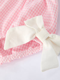 Pink Smocked Church Christ Bishop Christening Baby Girls Bloomer Set - The Palm Beach Baby Rylee Faith Designs