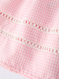 Pink Smocked Church Christ Bishop Christening Baby Girls Bloomer Set - The Palm Beach Baby Rylee Faith Designs