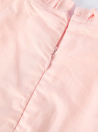 Charming embroidered lace on the girls short sleeve dress, making it a statement piece for special events.