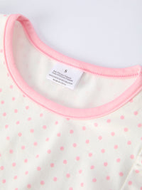 Colorful display of the apple design on the Back To School Girls' Apple Applique Set, perfect for adding fun to school attire.