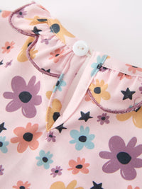 Halloween Thanksgiving Pumpkin Floral Bow Bloomer Set - The Palm Beach Baby
