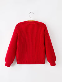 Mom and Me Winter Christmas Red "merry" Pullover Sweater - The Palm Beach Baby