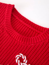 Mom and Me Winter Christmas Red "merry" Pullover Sweater - The Palm Beach Baby