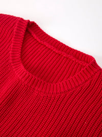 Mom and Me Winter Christmas Red "merry" Pullover Sweater - The Palm Beach Baby