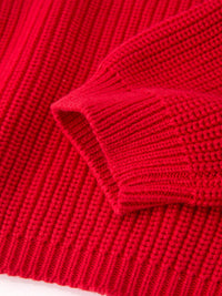 Mom and Me Winter Christmas Red "merry" Pullover Sweater - The Palm Beach Baby