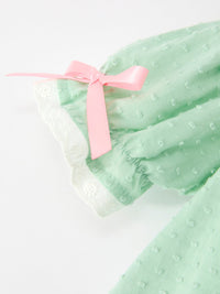 Christmas Mint Green Smocked Santa Baby Girl Bloomer Set - The Palm Beach Baby