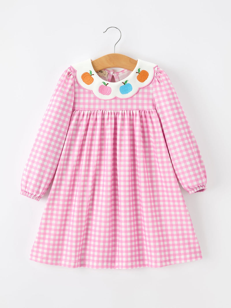Thanksgiving Halloween Pumpkin Embroidery Girls Dress - The Palm Beach Baby Rylee Faith Designs