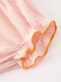 Halloween Pumpkin Embroidered Girls Bloomer Set - The Palm Beach Baby