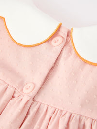 Halloween Pumpkin Applique Girls Puff Sleeve Dress - The Palm Beach Baby