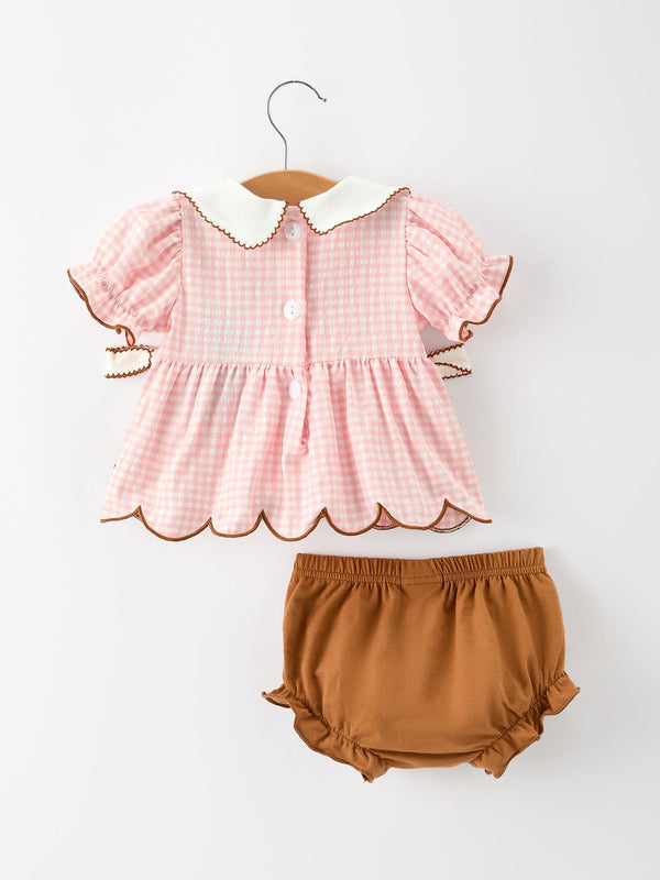 Classic Girls Gingerbread Peter Pan Collar Bloomer Set