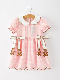 Classic Girls Gingerbread Peter Pan Collar Dress - The Palm Beach Baby