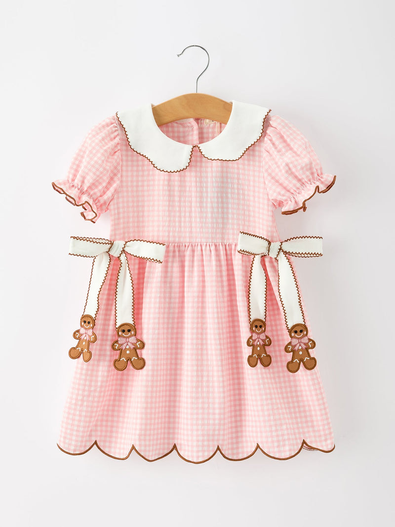 Classic Girls Gingerbread Peter Pan Collar Dress - The Palm Beach Baby