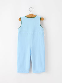 Christmas Boys Blue Christmas Tree Embroidered JonJon - The Palm Beach Baby