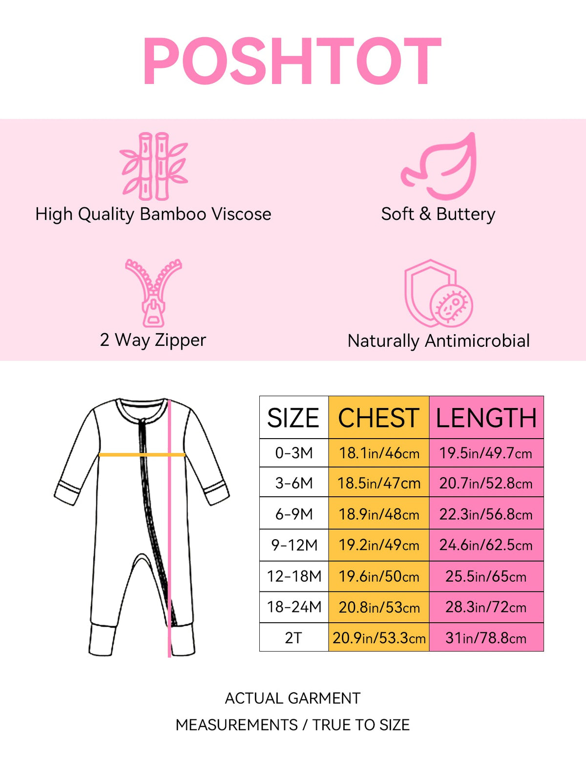 PoshTOT Sanrio Hello Kitty Candy Bamboo Baby Convertible Zippy Romper