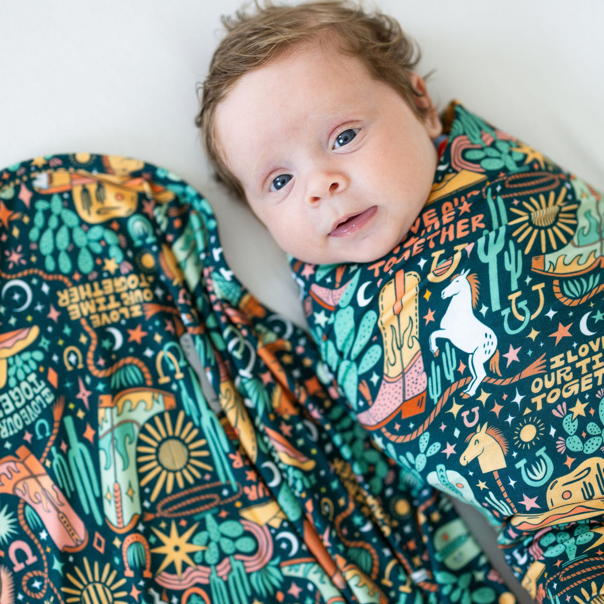 The Forever Swaddle Blanket | Wild West - The Palm Beach Baby Raising Mama