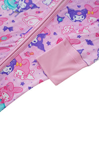 PoshTOT Sanrio Kuromi Bamboo Baby Convertible Zippy Romper - The Palm Beach Baby