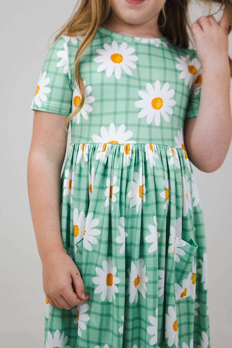 Close-up of the Off the Grid S/S Pocket Twirl Dress, highlighting the lovely design and soft fabric, perfect for making magical moments.
