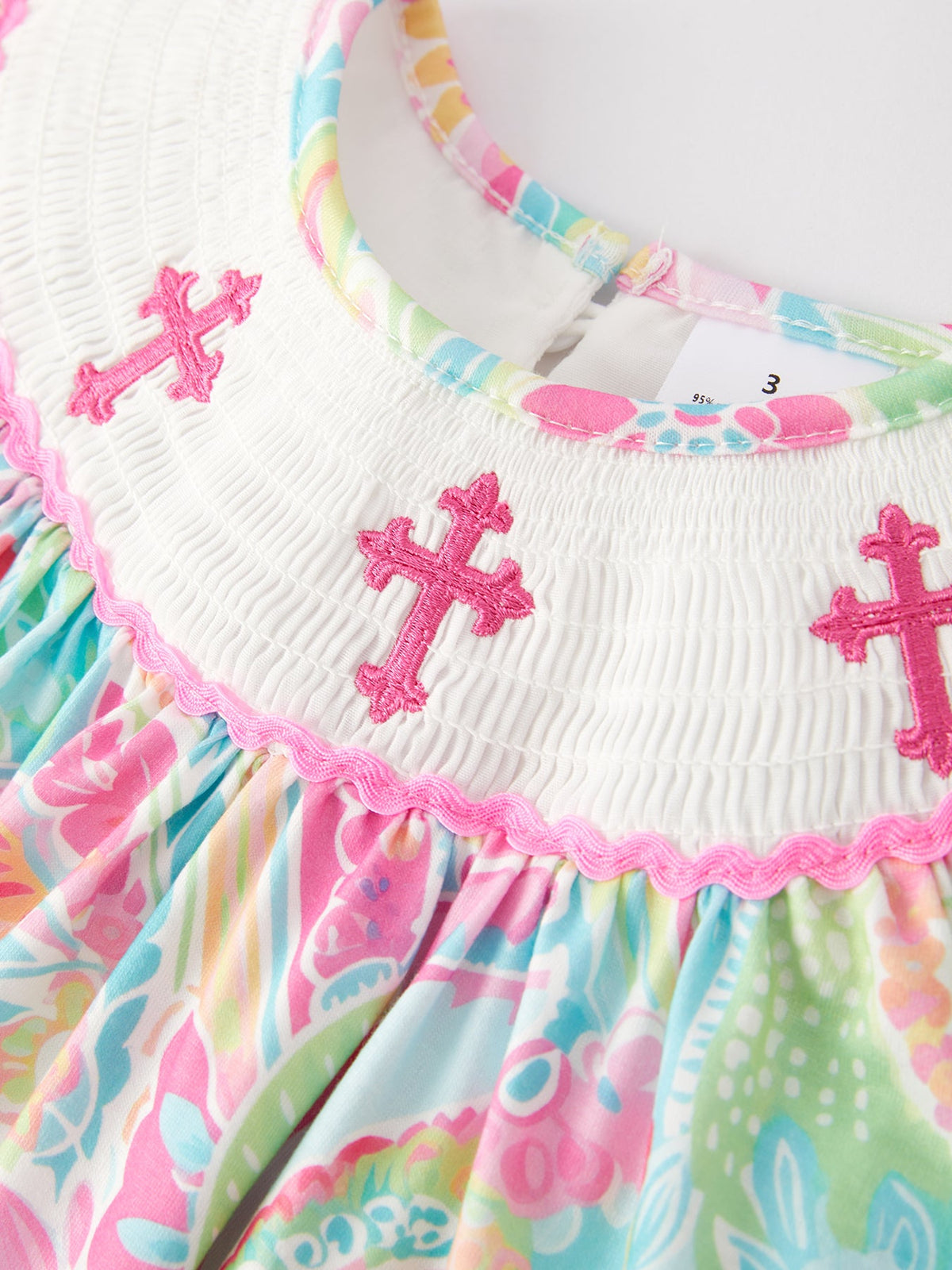 Easter Cross Smocking Embroidery Baby Girl Set - The Palm Beach Baby Rylee Faith Designs