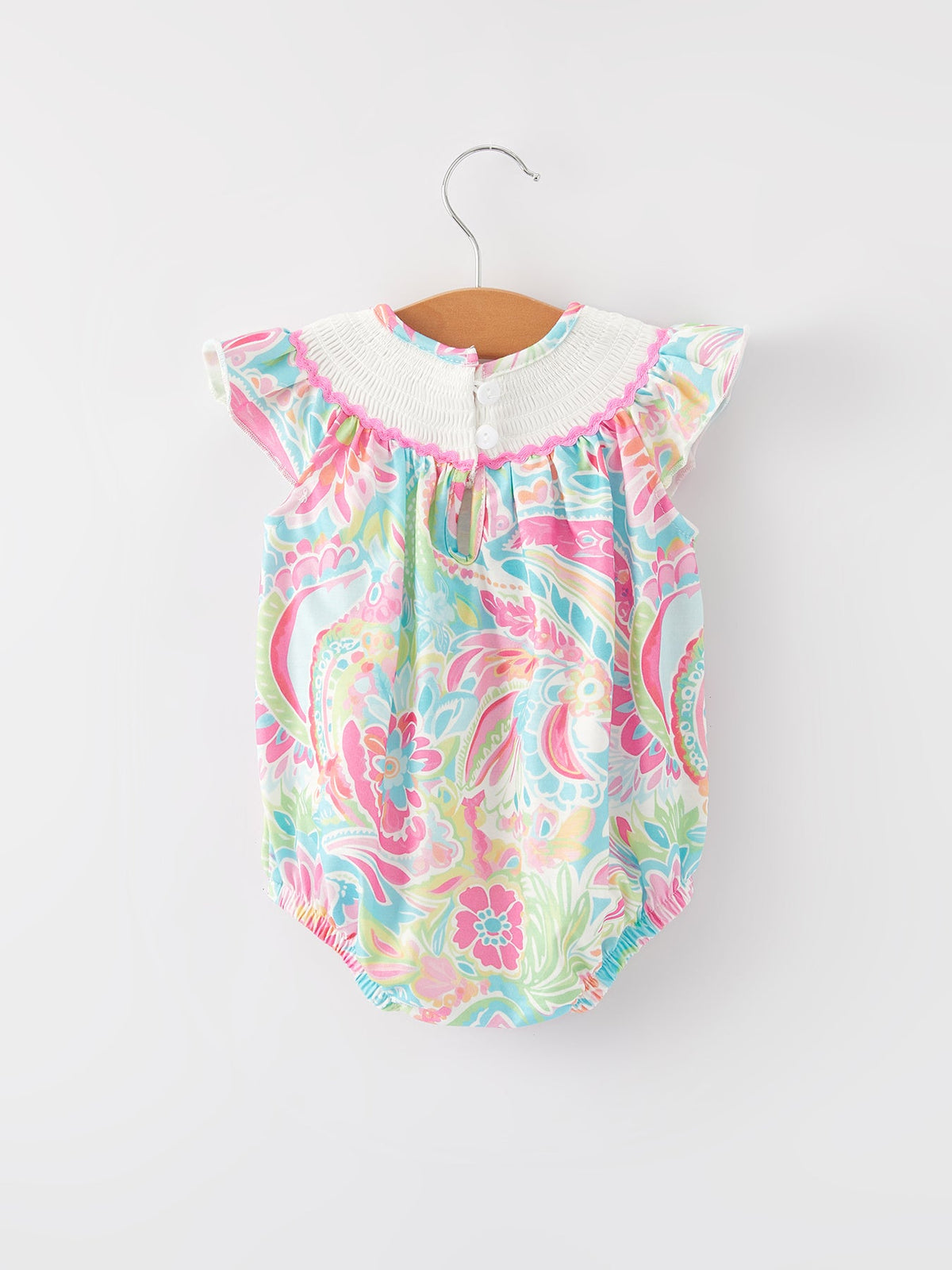 Easter Cross Smocking Embroidery Baby Girl Romper - The Palm Beach Baby Rylee Faith Designs