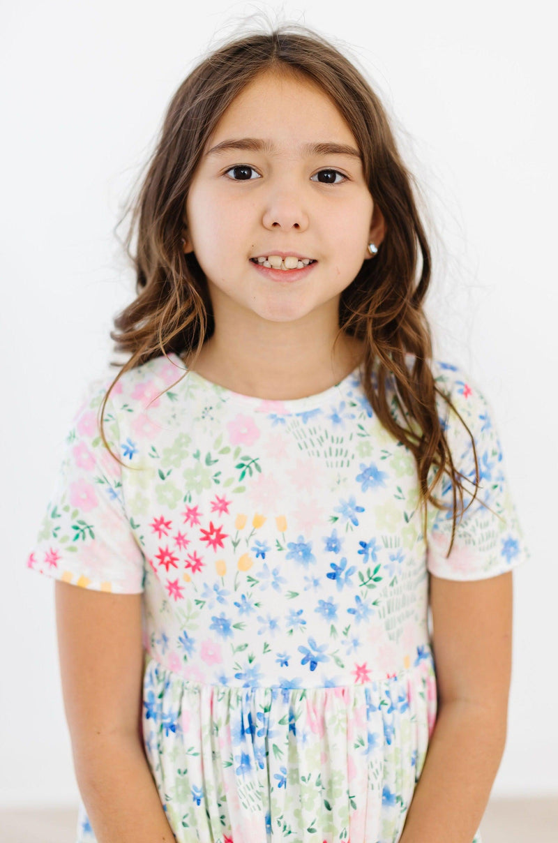 Sunshine Meadows Short Sleeve Pocket Twirl Dress