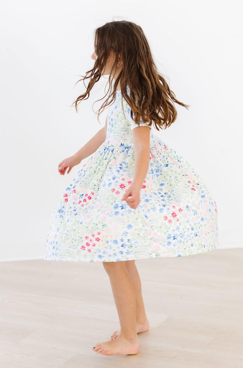 Sunshine Meadows Short Sleeve Pocket Twirl Dress