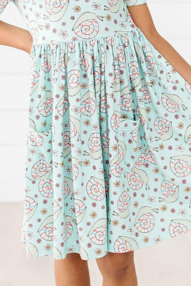 Spring Snails S/S Pocket Twirl Dress