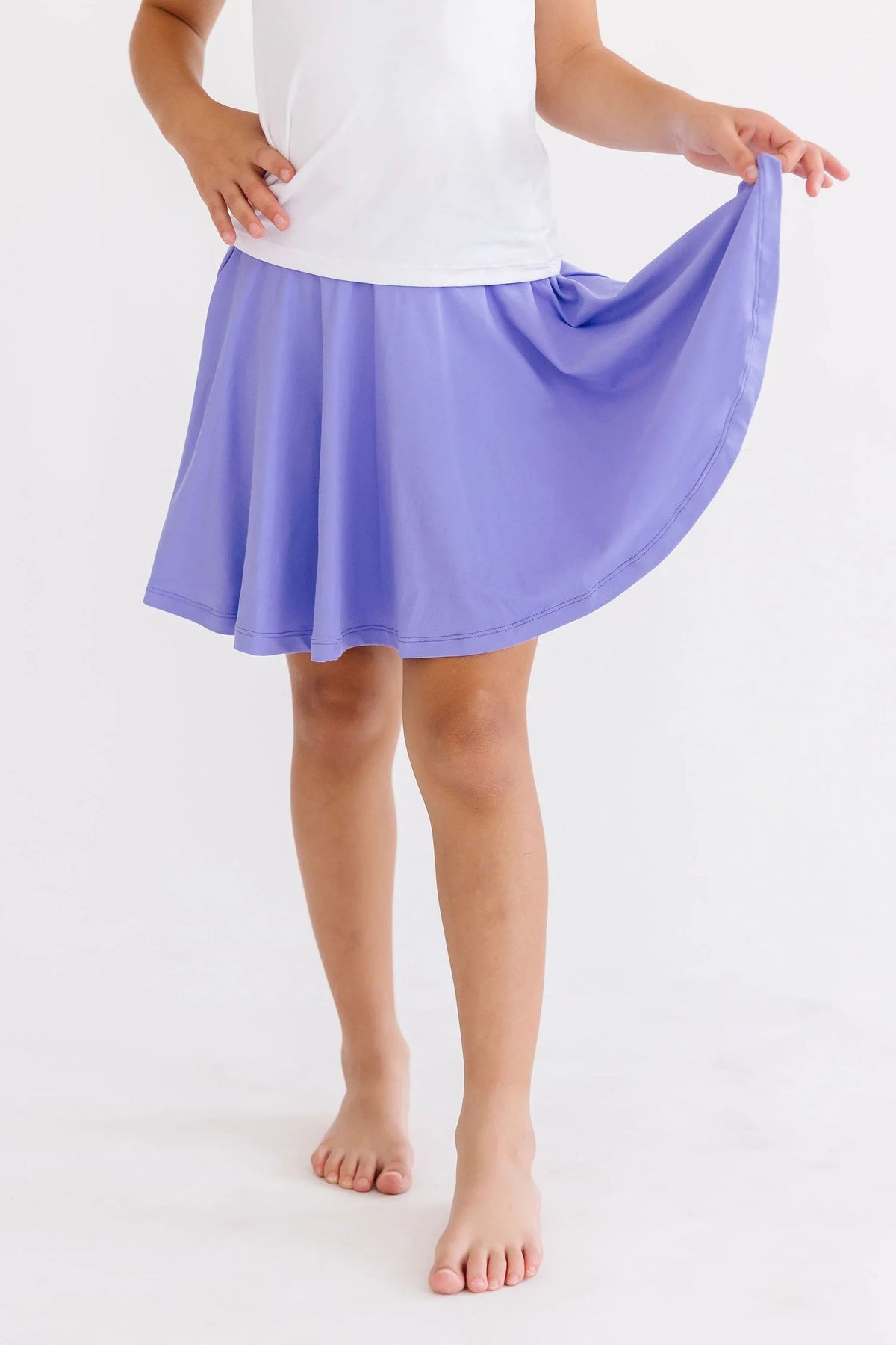 "Pretty in Periwinkle" Girls Twirl Skort - Comfy Fit - The Palm Beach Baby