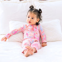 The footless design of the Second-Skin Footless Romper | Saddle Up Western Themed, allowing babies to move freely, an ideal bamboo baby romper for early walkers.