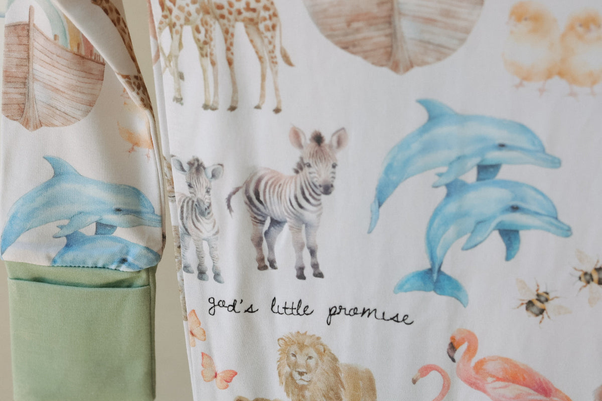 God's Little Promise Bamboo Footed Onesie Pajama