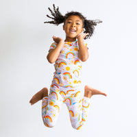The Second-Skin 2-Piece Short Sleeve Pajama | Here Comes the Sunshine (Pink)