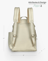 The Daphne Diaper Bag - Sandstone - The Palm Beach Baby