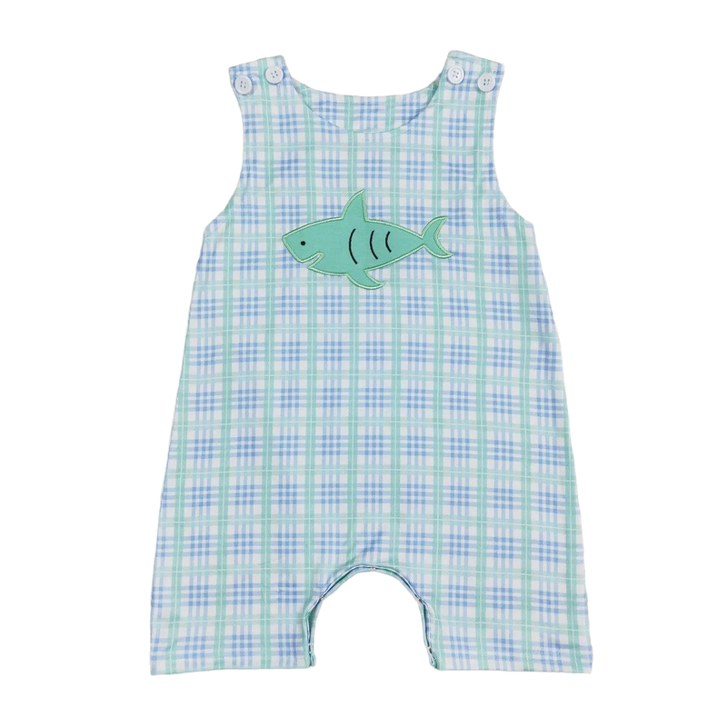 "Clark The Shark" Boutique Romper