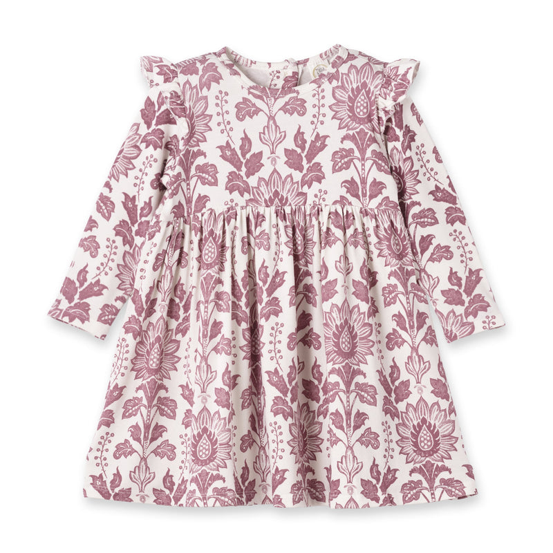 Floral Tapestry Twirl Dress-Bamboo Baby Girl