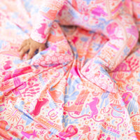 Saddle Up Western themed large swaddle blanket from The Forever collection, perfect for cozy moments.