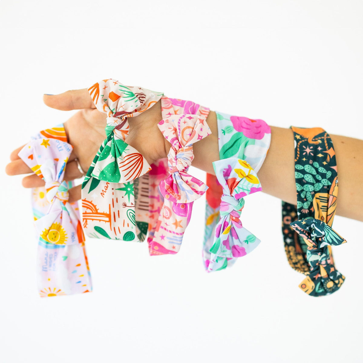 The SoftKnot Bamboo Baby Bow | Saddle Up - Soft and stretchy bamboo baby bow for comfort and adorable style.