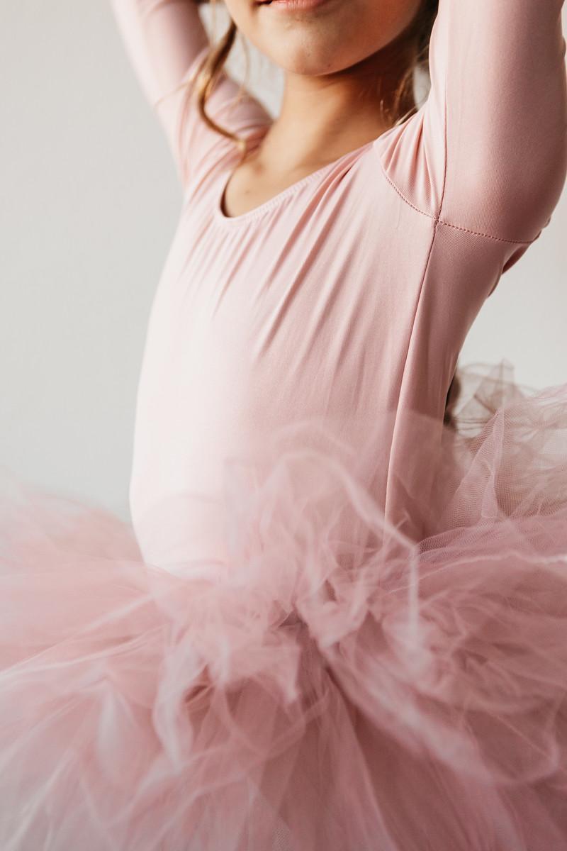 Vintage Pink 3/4 Fluffy Tutu Girls Dance Leotard styled for a birthday party, capturing the essence of fun.