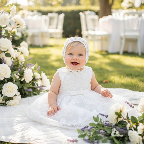 Isla Baptism Special Occasion Baptism Dress - 3mos to 24mos - The Palm Beach Baby Estimated 18-21 Day Shipping