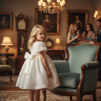 Captivating Celeste White Lace Party Dress for Girls - The Palm Beach Baby Estimated 18 - 21 Day Shipping
