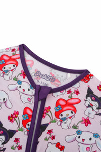 PoshTOT Sanrio My Melody Bamboo Baby Convertible Zippy Romper - The Palm Beach Baby