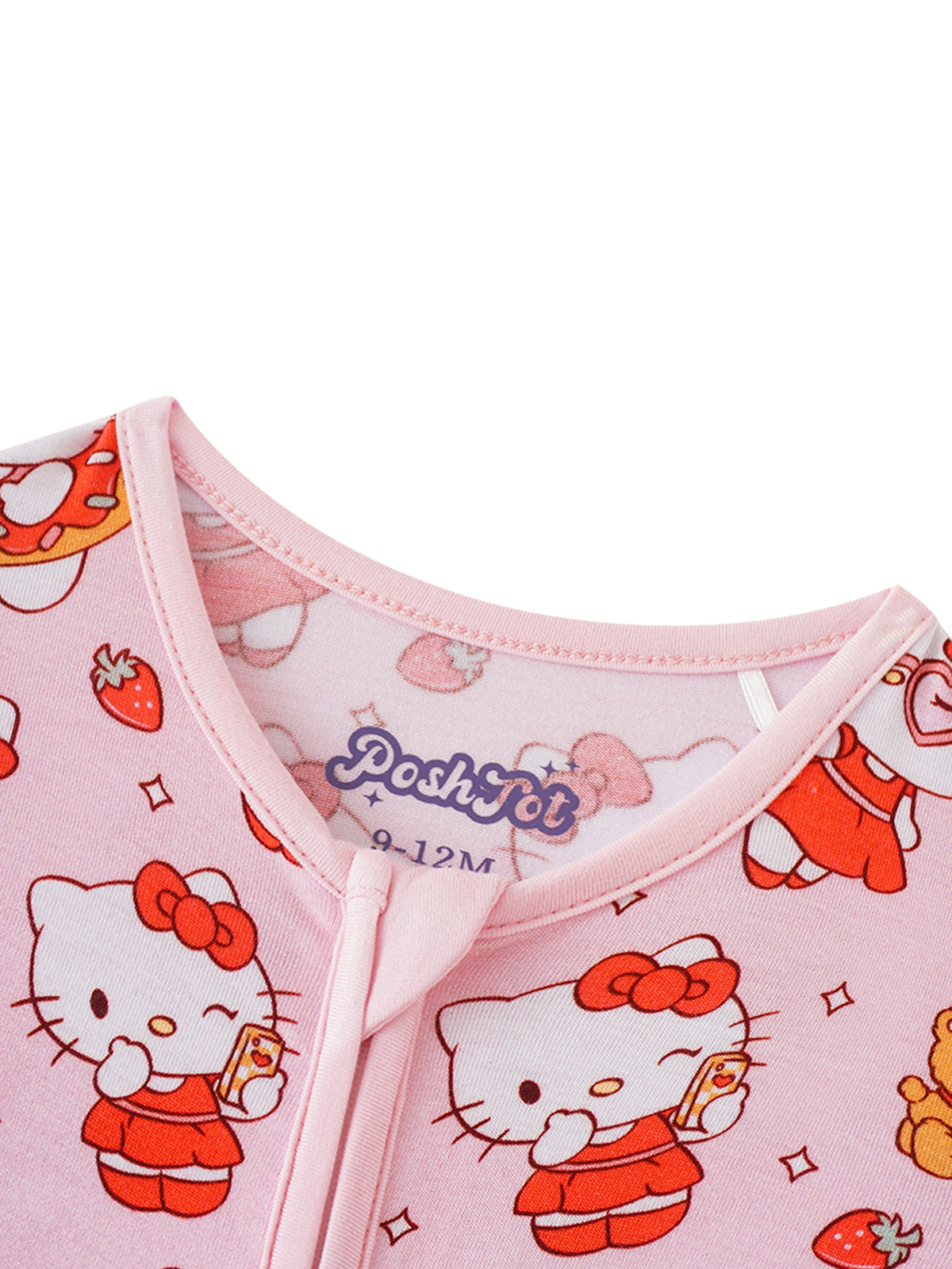 PoshTOT Sanrio Kitty Bamboo Baby Convertible Zippy Romper