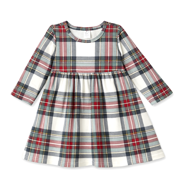 Girls Christmas Plaid Dress – Soft Bamboo Holiday Outfit - The Palm Beach Baby
