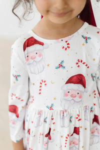 Mistletoe Magic 3/4 Sleeve Pocket Holiday Twirl Dress - The Palm Beach Baby