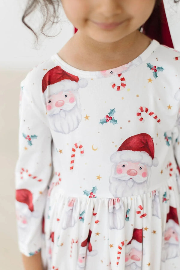 Mistletoe Magic 3/4 Sleeve Pocket Holiday Twirl Dress - The Palm Beach Baby