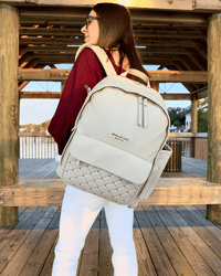 The Daphne Diaper Bag - Sandstone - The Palm Beach Baby