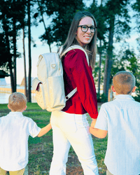 The Daphne Diaper Bag - Sandstone - The Palm Beach Baby
