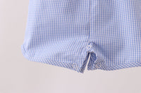 Blue ruffle bow bubble