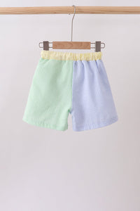 Blue&green seersucker shorts