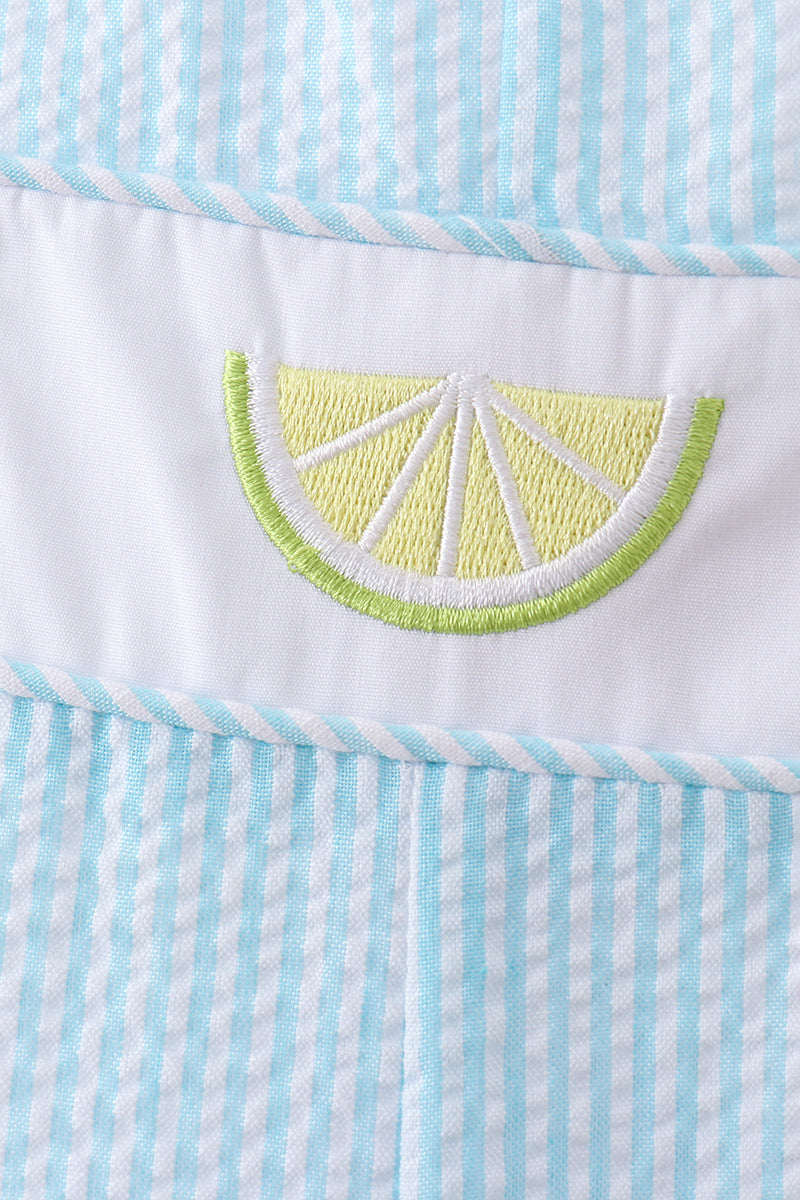 Blue Lemon Embroidered Jon Jon